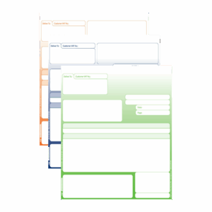 Pastel 3 Part Invoice Paper