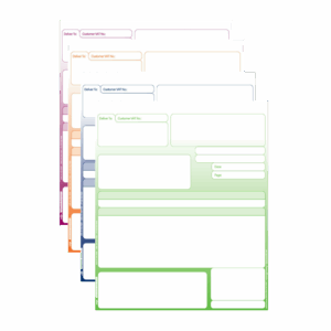 Pastel 4 Part Invoice Paper